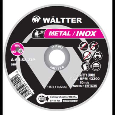 Δίσκος Κοπής 230 X 1.9mm Metal Inox 55-2301922 WALTTER