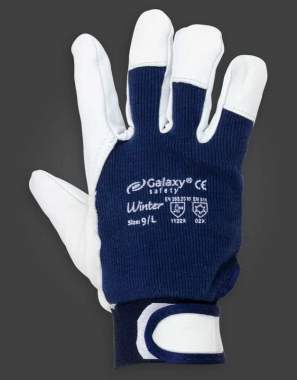 Γάντια δερματοπάνινα με επένδυση φλις και βέλκρο στον καρπό Galaxy Winter 255