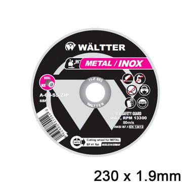 Δίσκοι Κοπής Σιδήρου / INOX WALTTER 230x1.9mm
