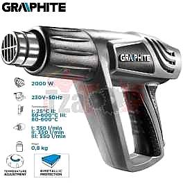 Graphite 59G524 Ρυθμιζόμενο πιστόλι θερμού αέρος 2000 W