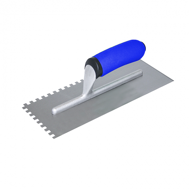 STAINLESS STEEL SQUARE NOTCHED TROWEL ,280x130mm, NOTCH 10x10mm,TWO COMPONENTS HANDLE - BHT5827