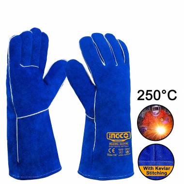 Γάντια Δερμάτινα Μακριά Ηλεκτροσυγκολλητών L-XL 14" 250°C